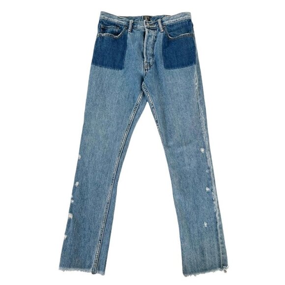 PRPS Women's Sz 29 AMX High Waist Skinny Taper Jeans Reverse Pockets Distressed - Picture 2 of 12